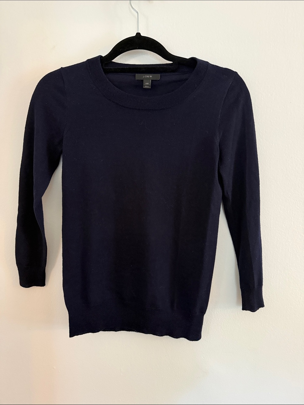 J. Crew Navy Scoop Neck Lightweight Sweater